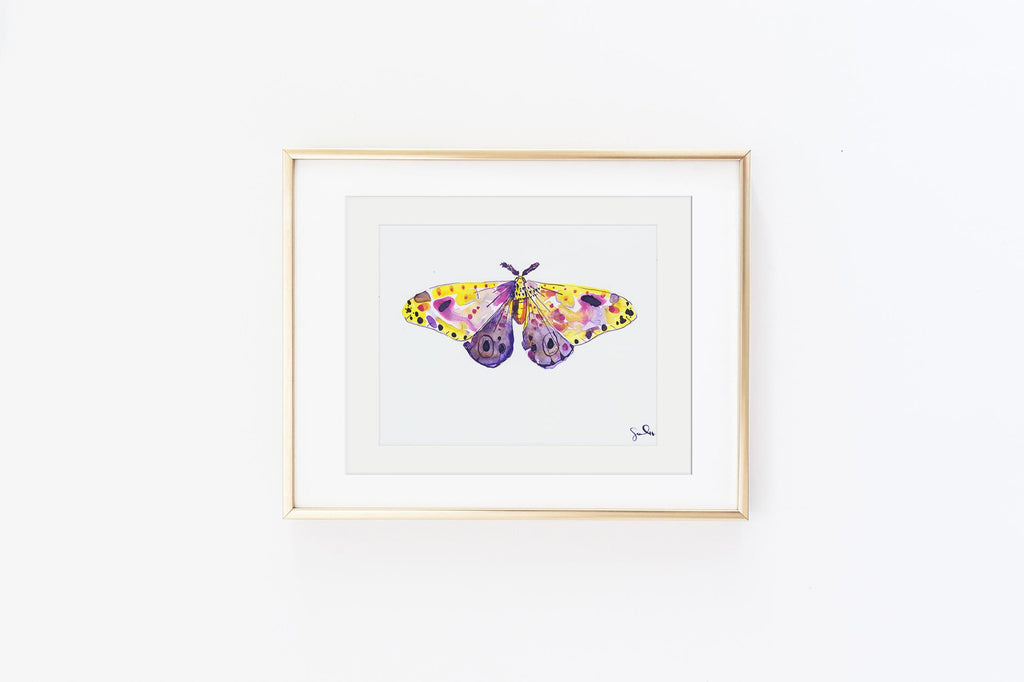 Plum Dawn Moth - Watercolor Wings Collection