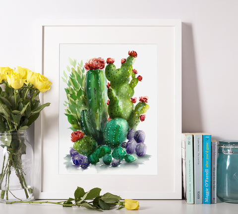 Watercolor Cacti 8 - Cactus Collection