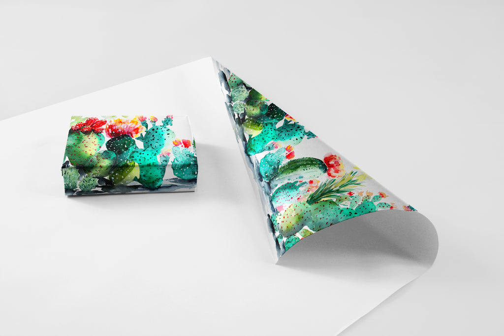 Cacti Bloom Wrapping Paper - Cacti Collection