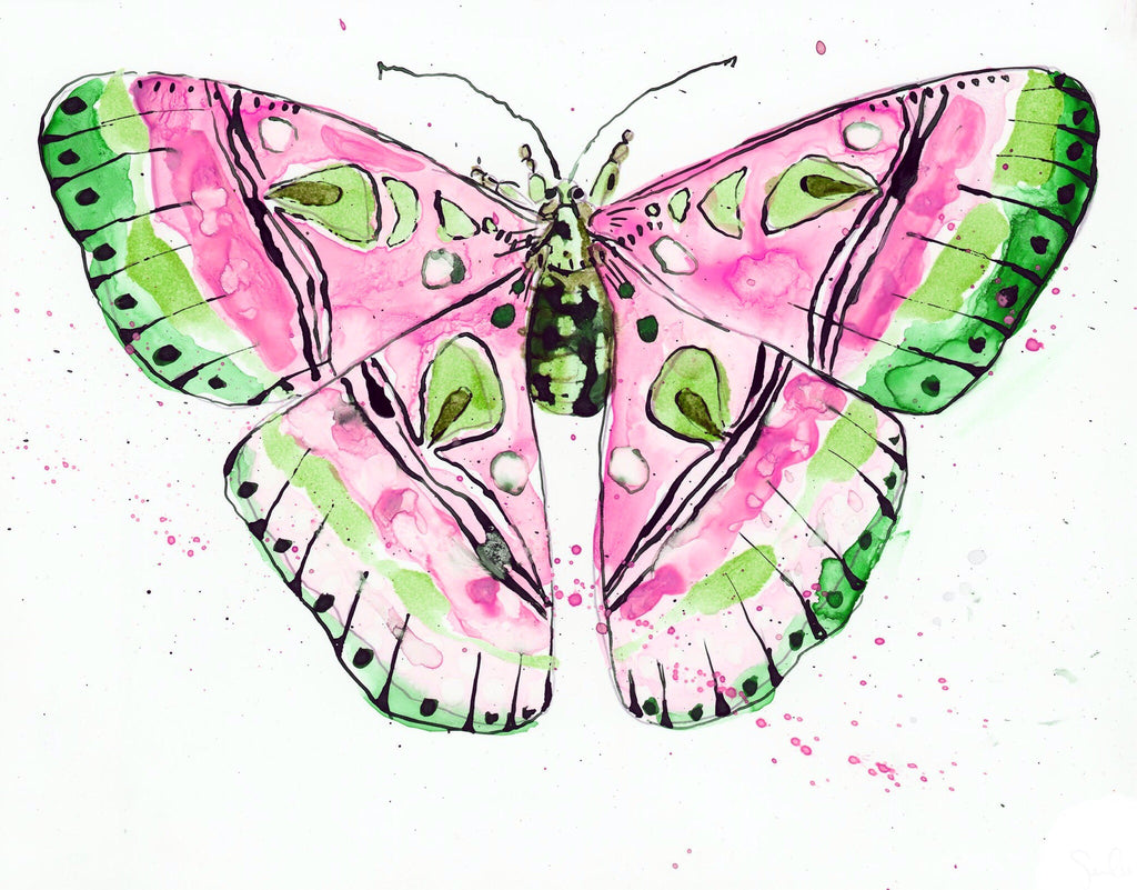 Luna Moth 3 - Watercolor Wings Collection