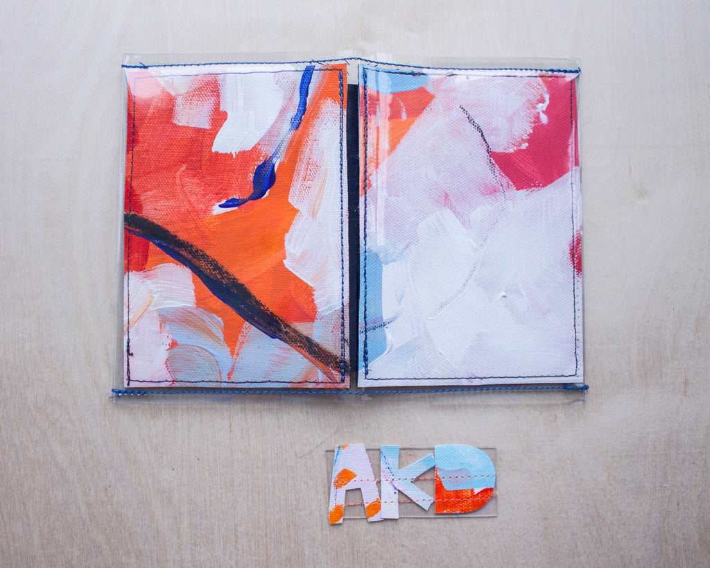 Handmade Passport Cover from Original Abstract Painting