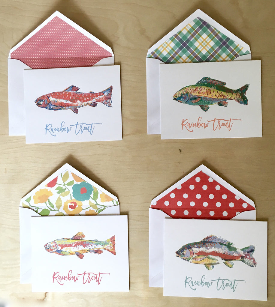 Mixed Little Fishes Greeting Card Set 1