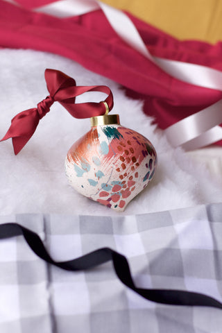 Lucky No. 6 - Hand Painted Holiday Ornament - Holidays 2016