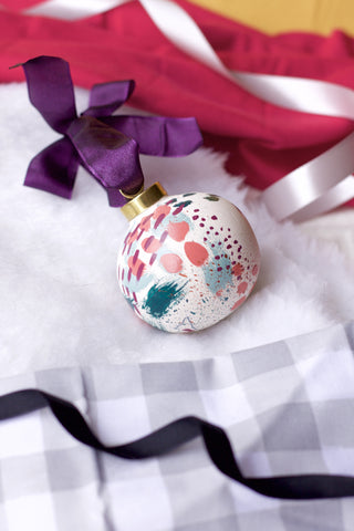 Lucky No. 8 - Hand Painted Holiday Ornament - Holidays 2016