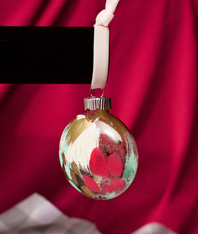 Crackle No. 11 - Hand Painted Holiday Ornament - Holidays 2016