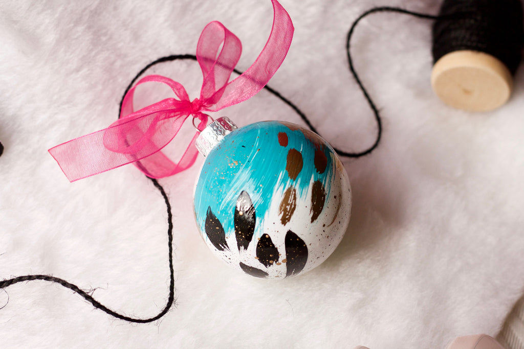 Crackle No. 7 - Hand Painted Holiday Ornament - Holidays 2016
