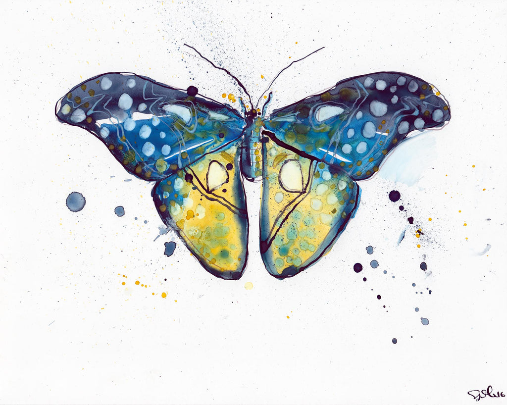 Navy Twilight Luna Moth - Watercolor Wings Collection