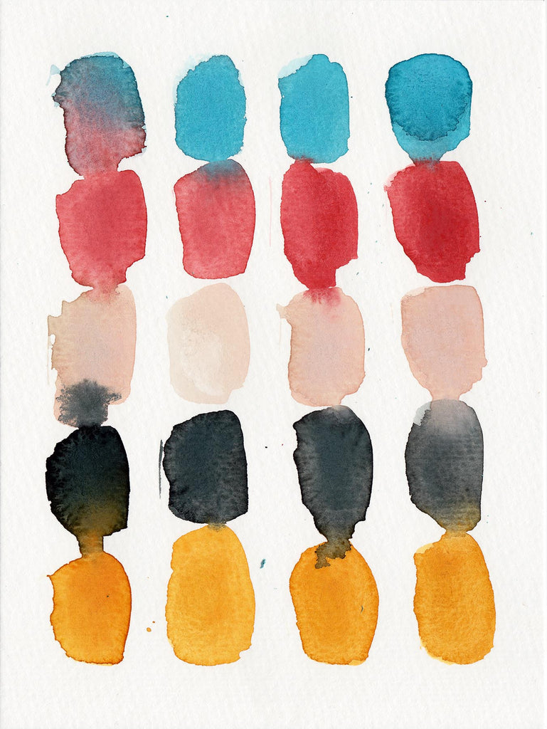 Sunrise Fingerprints - Watercolor Abstractions