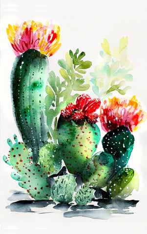 Watercolor Cacti 3 - Cactus Collection
