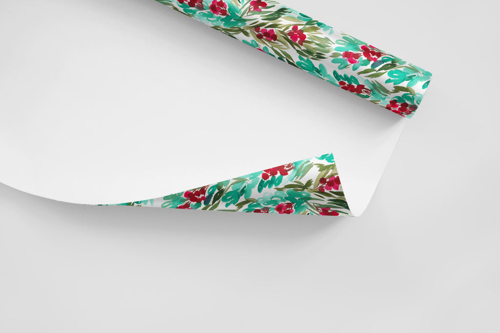 Holly Jolly Wrapping Paper - Holiday Collection