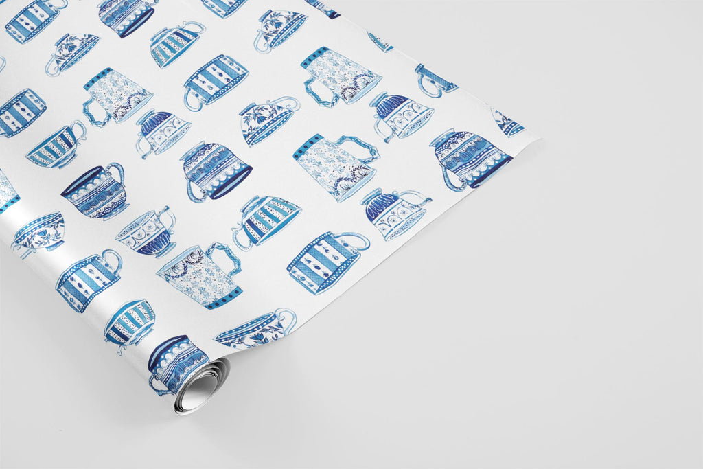 Tea Cups Wrapping Paper - Cottage Collection